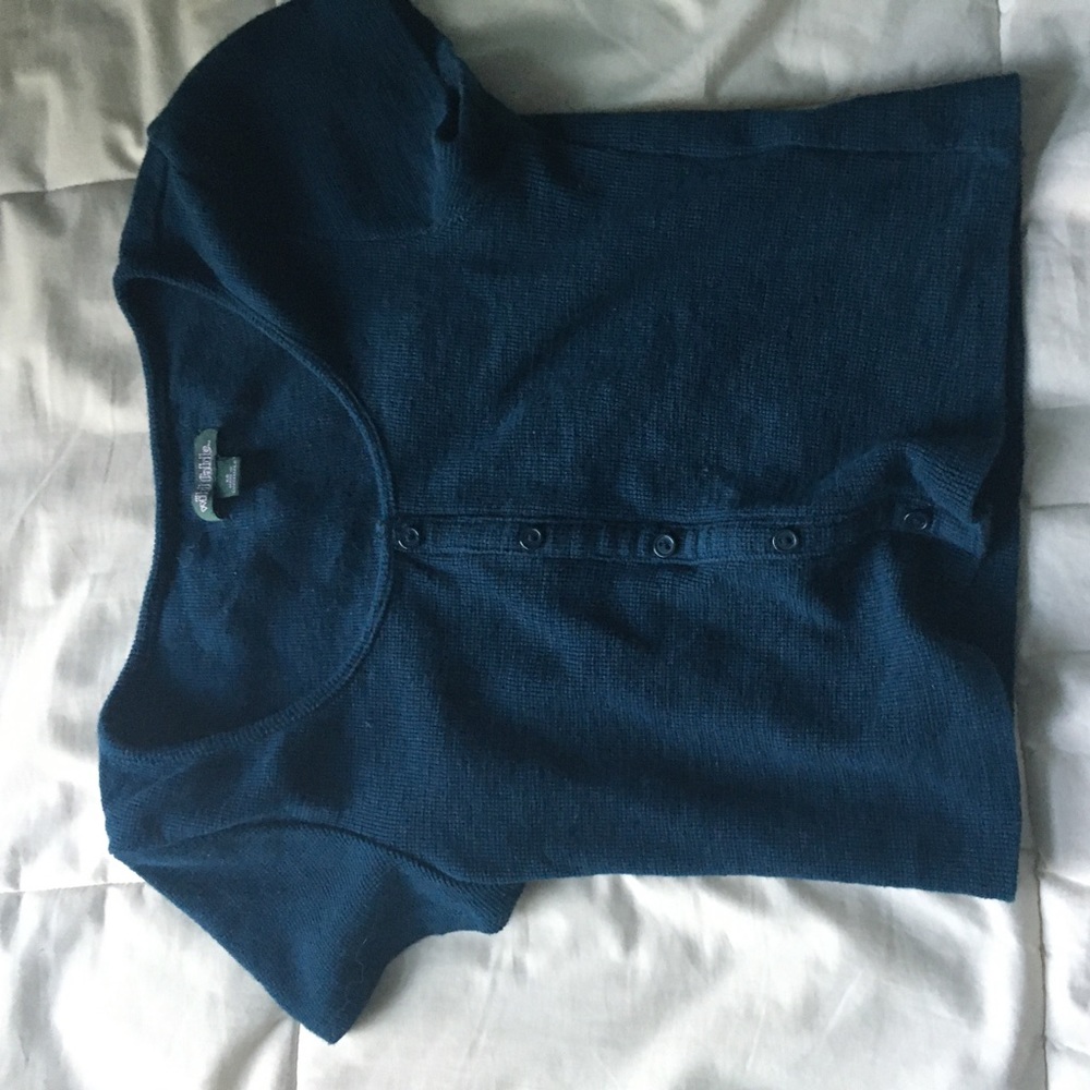Dark Teal bottoned crop top